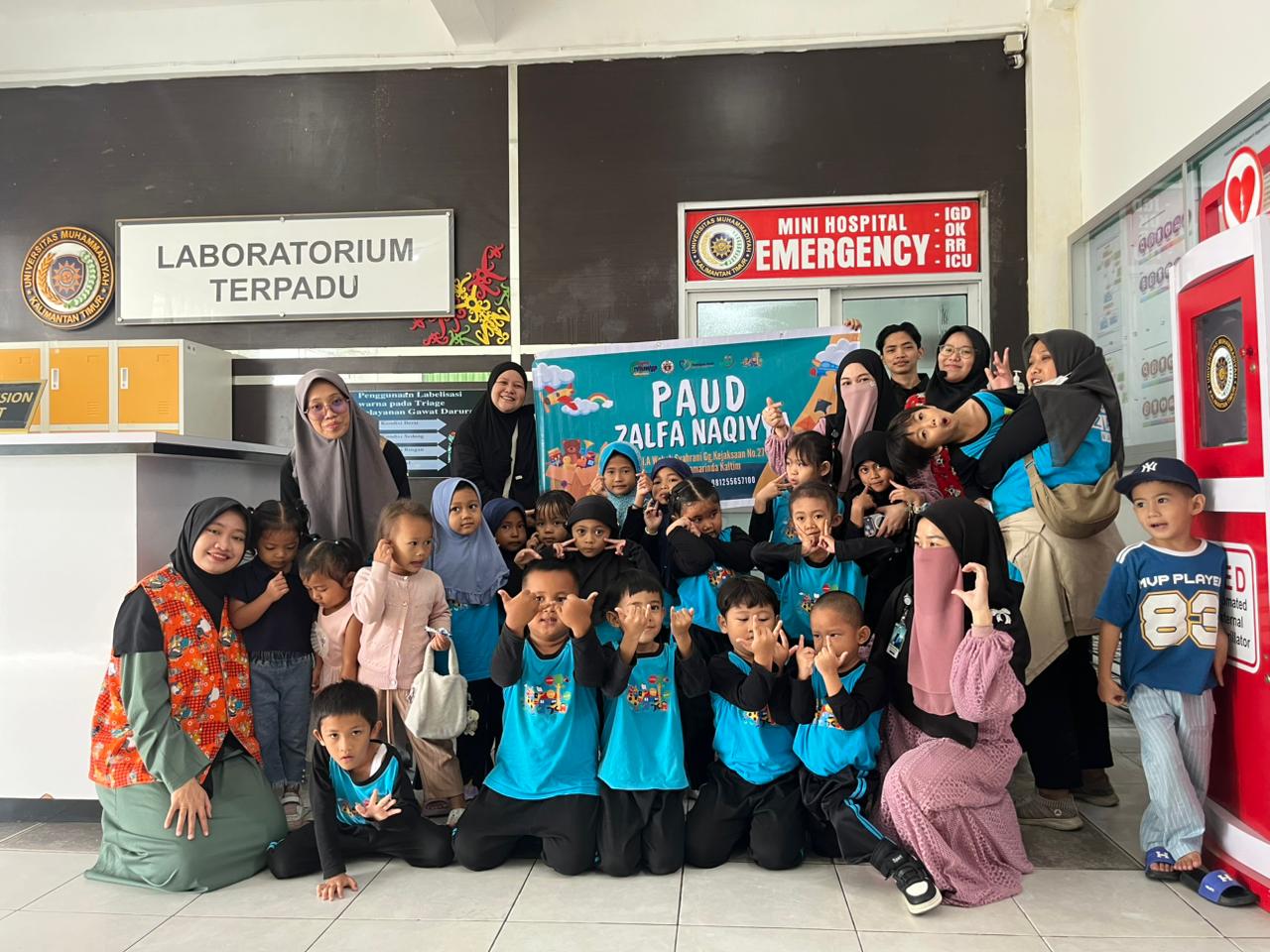 Kunjungan Edukatif PAUD Zalfa Naqiyya di Laboratorium Ilmu Ilmu Kesehatan UMKT