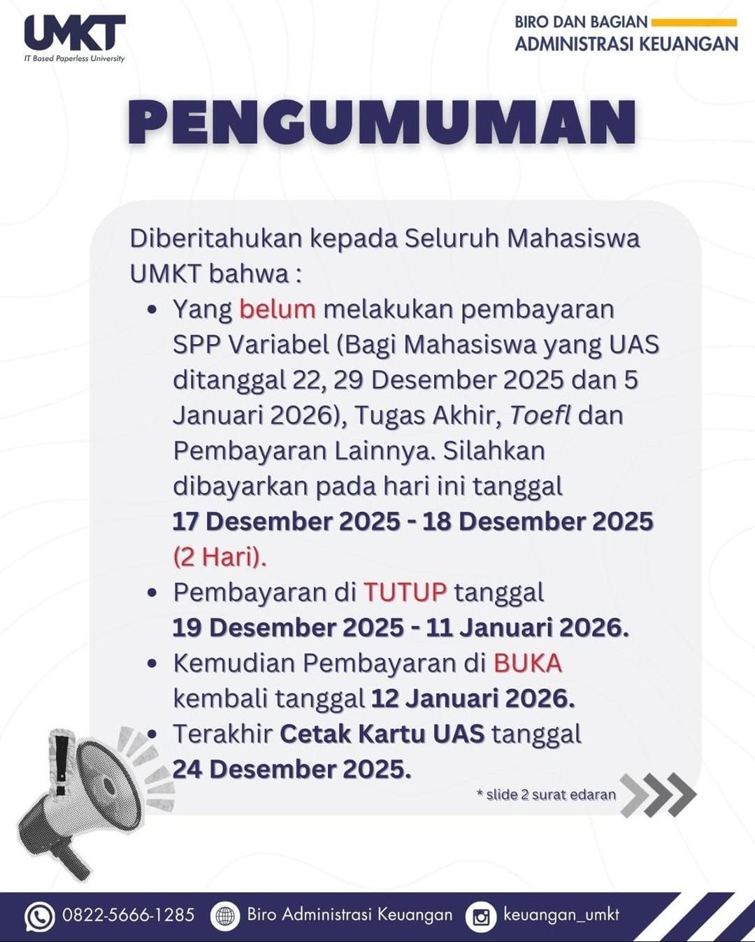 PEMBERITAHUAN PEMBAYARAN