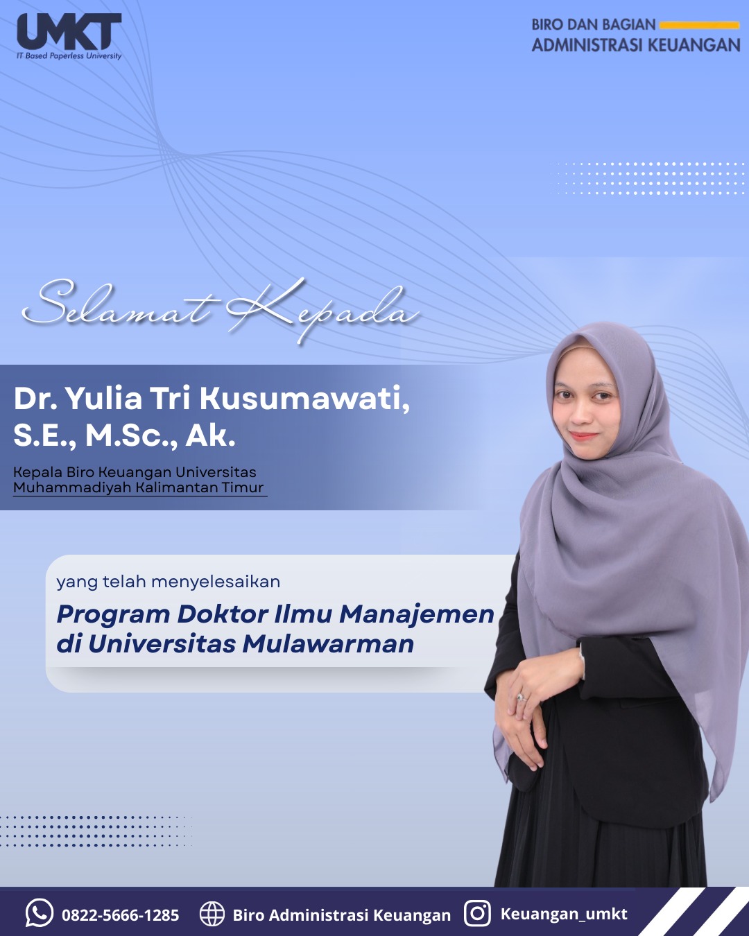 Selamat Kepada Ibu Dr. Yulia Tri Kusumawati, S.E., M.Sc., Ak