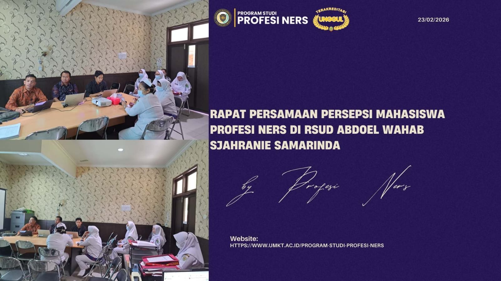 Rapat Persamaan Persepsi Mahasiswa Profesi Ners Di RSUD Abdoel Wahab Sjahranie Samarinda, 23 Februari 2025