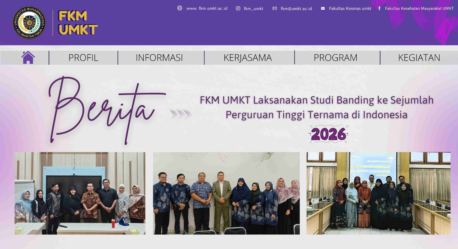 FKM UMKT Laksanakan Studi Banding ke Sejumlah Perguruan Tinggi Ternama di Indonesia