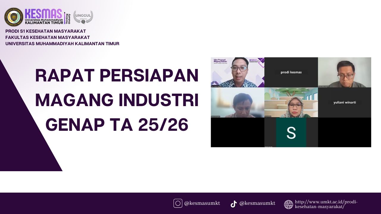 Rapat Persiapan Magang Industri Genap TA 2025/2026 Digelar oleh Prodi Kesmas UMKT