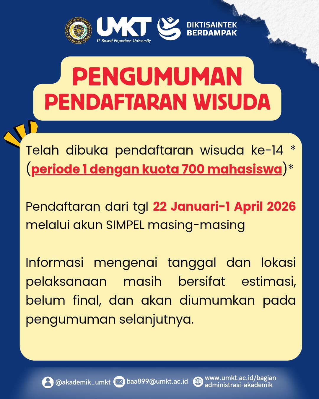 Pengumuman Pendaftaran Wisuda