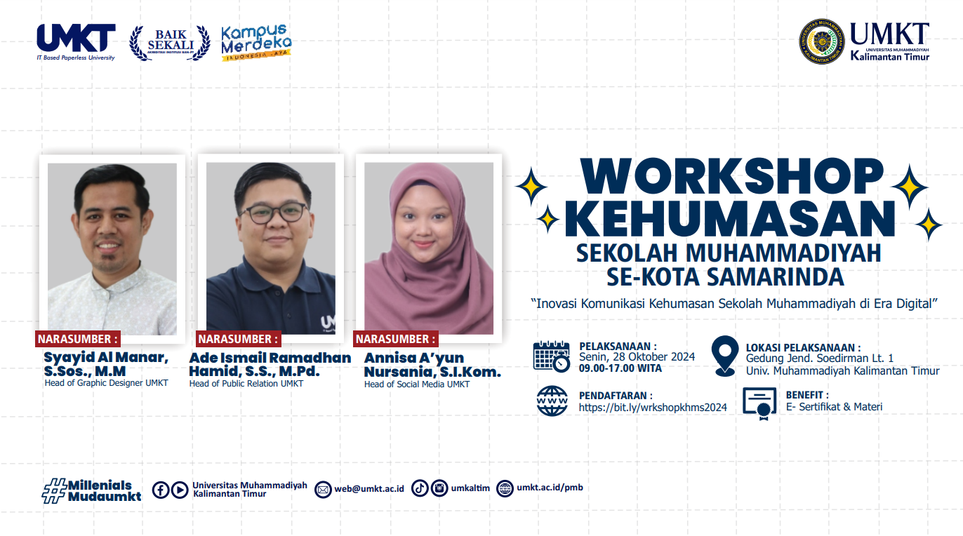 Workshop Kehumasan Sekolah Muhammadiyah Se-Kota Samarinda: Sosial Media adalah Kunci