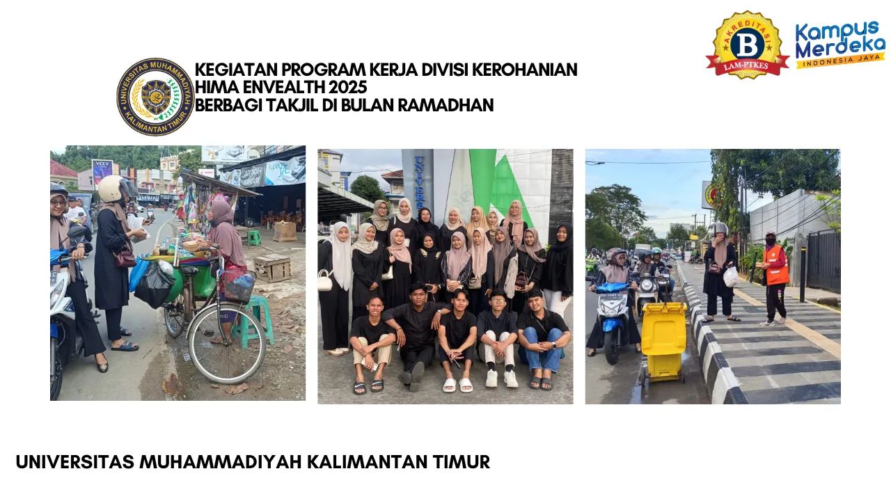 Kegiatan Program Kerja Divisi Kerohanian Hima Envealth Berbagi Takjil di Bulan Ramadhan