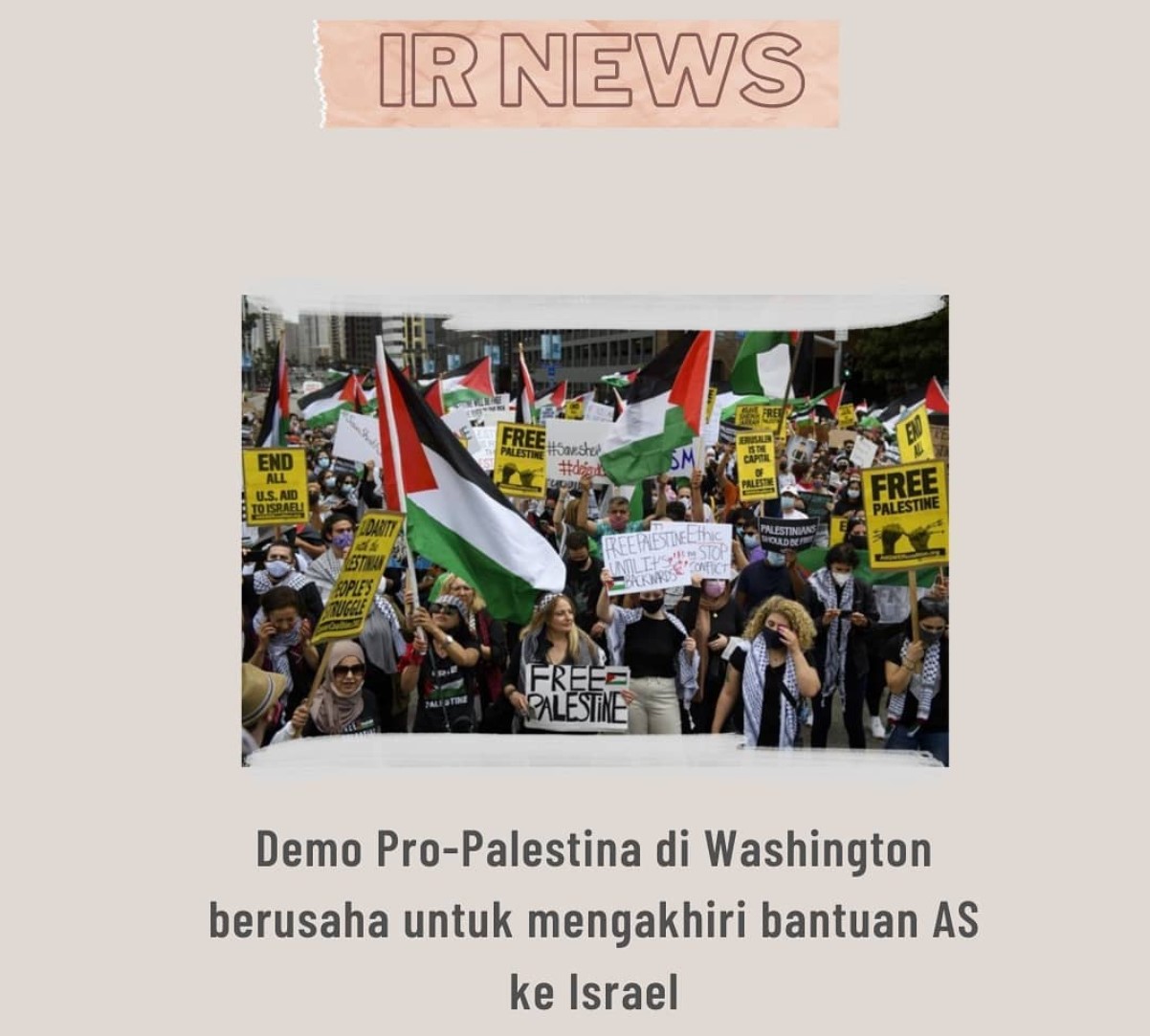 Demo Pro-Palestina Di Washington Berusaha Untuk Mengakhiri Bantuan AS Ke Israel