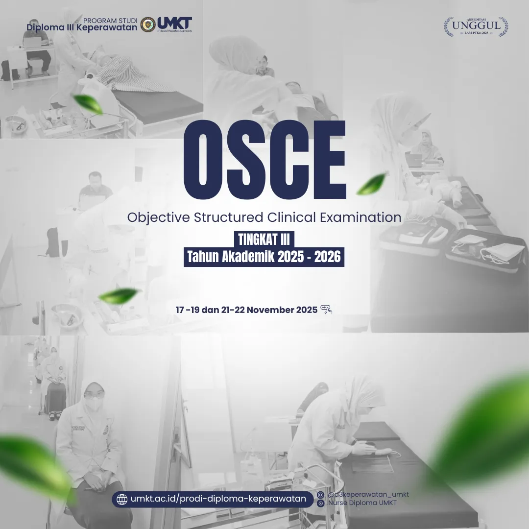 Pelaksanaan OSCE Mahasiswa Tingkat III Program Studi Diploma III Keperawatan UMKT Tahun Akademik 2025/2026