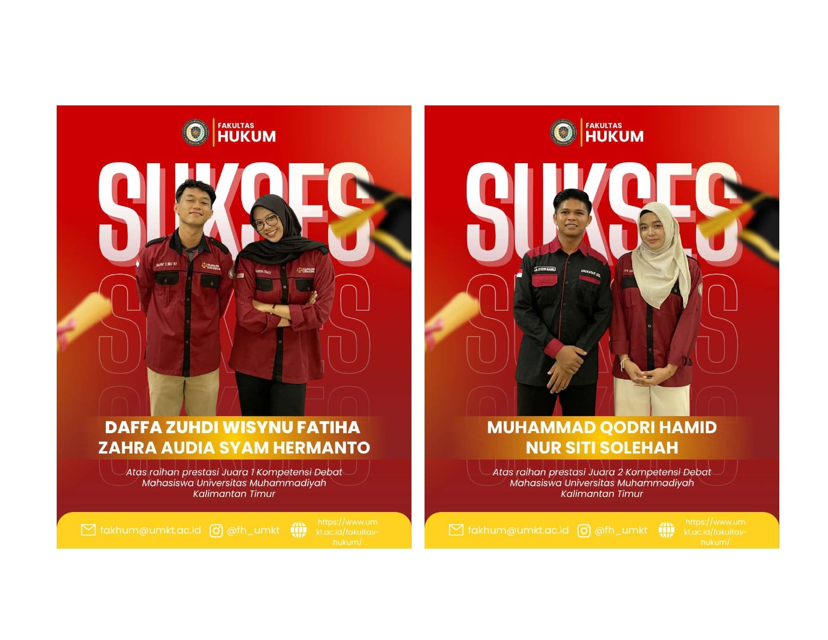 Prestasi Mahasiswa FH UMKT di Ajang Kompetensi Debat Universitas Muhammadiyah Kalimantan Timur