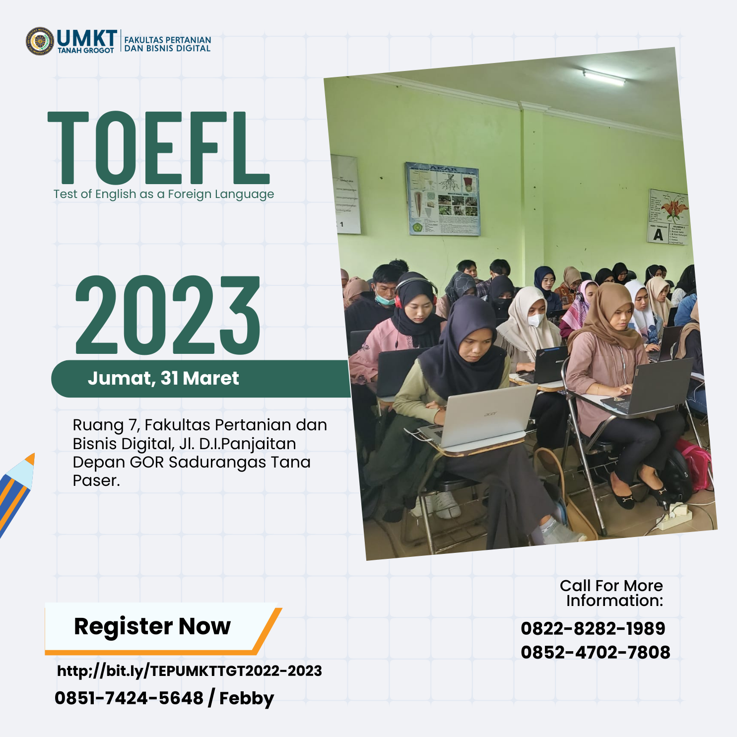 Fakultas Pertanian dan Bisnis Digital Buka Ujian Toefl