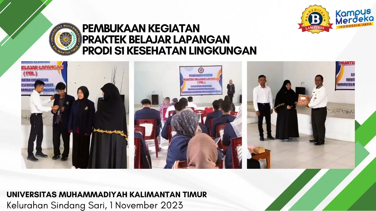 Pembukaan Kegiatan PBL Mahasiswa Program Studi S1 Kesehatan Lingkungan TA 2023/2024