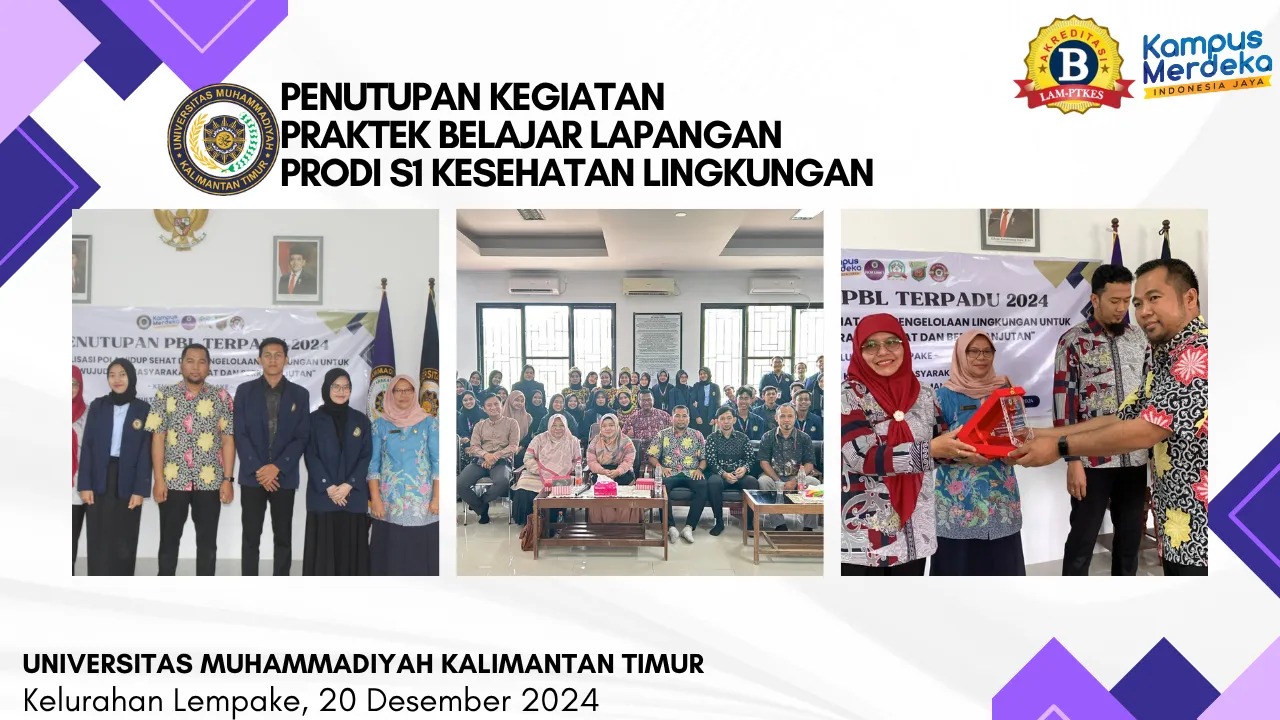 Penutupan Kegiatan PBL Mahasiswa Prodi S1 Kesehatan Lingkungan TA 2024/2025
