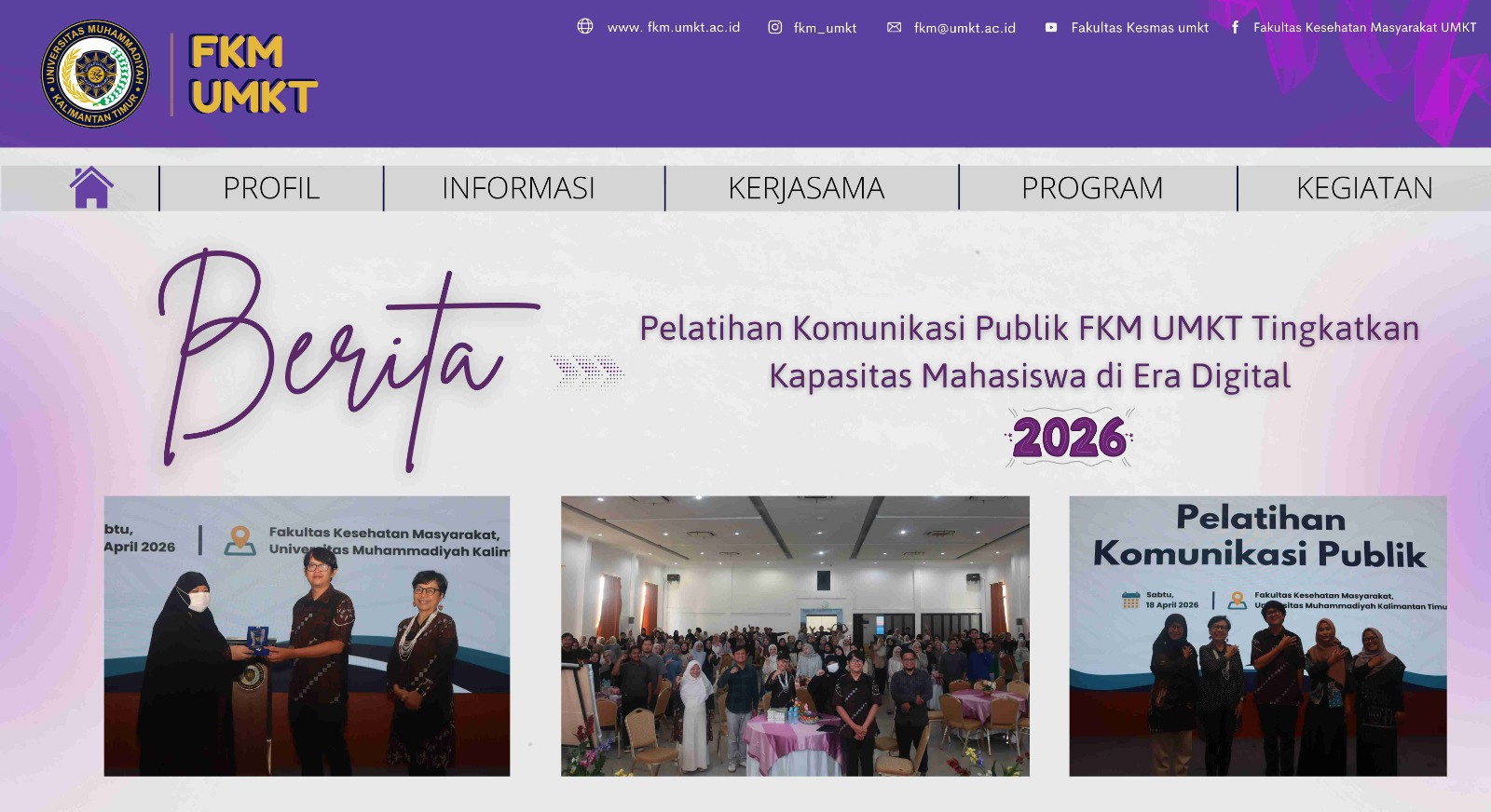 Pelatihan Komunikasi Publik FKM UMKT Tingkatkan Kapasitas Mahasiswa di Era Digital