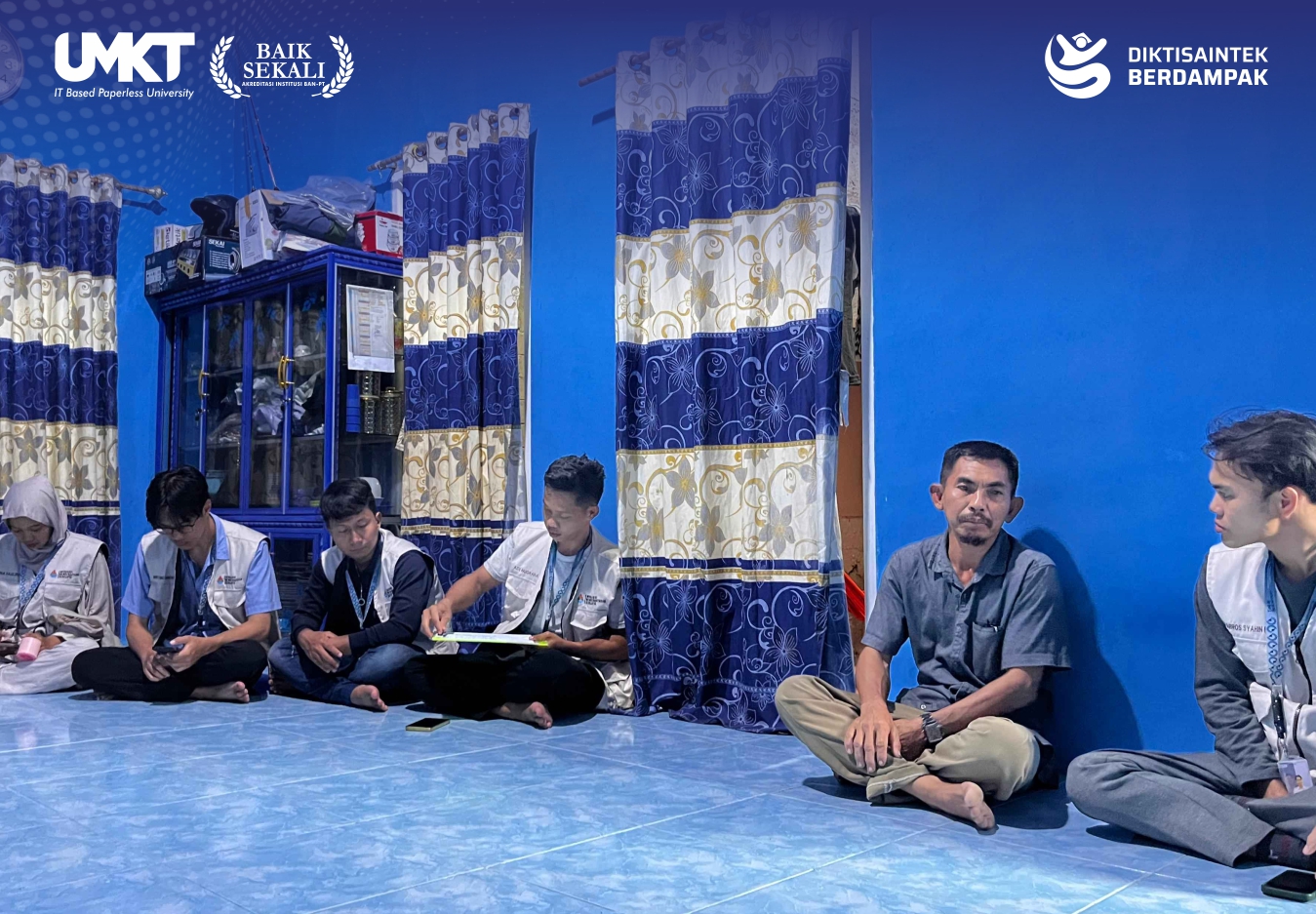 Silaturahmi Hangat Mahasiswa KKN-PMM UMKT Ke Rumah-Rumah Ketua RT di Kampung Teluk Sulaiman