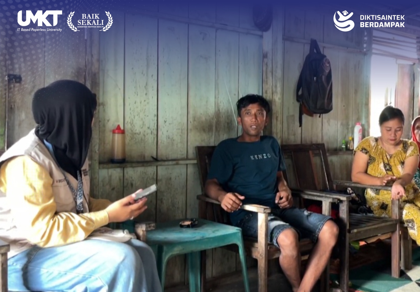 Tim Riset dan Humas KKN-PMM UMKT Gali Permasalahan Sampah di Kampung Teluk Sulaiman