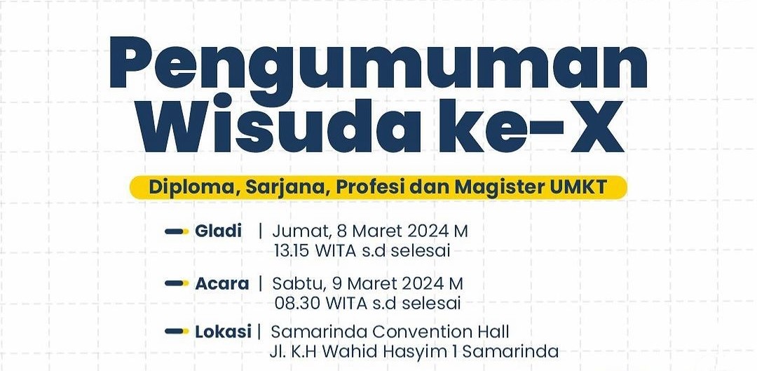 Pengumuman Wisuda ke-X UMKT!